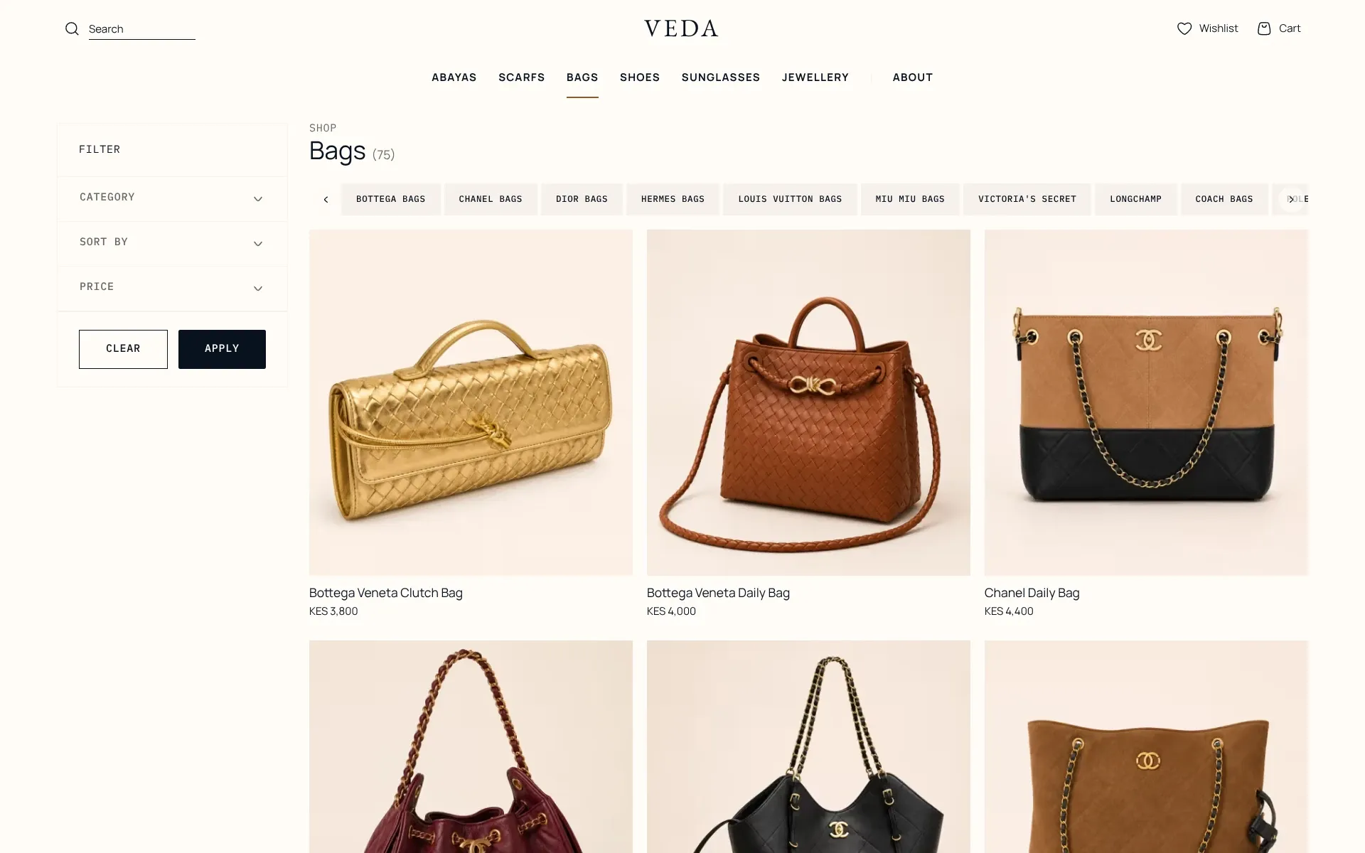 Veda Fashion product detail page