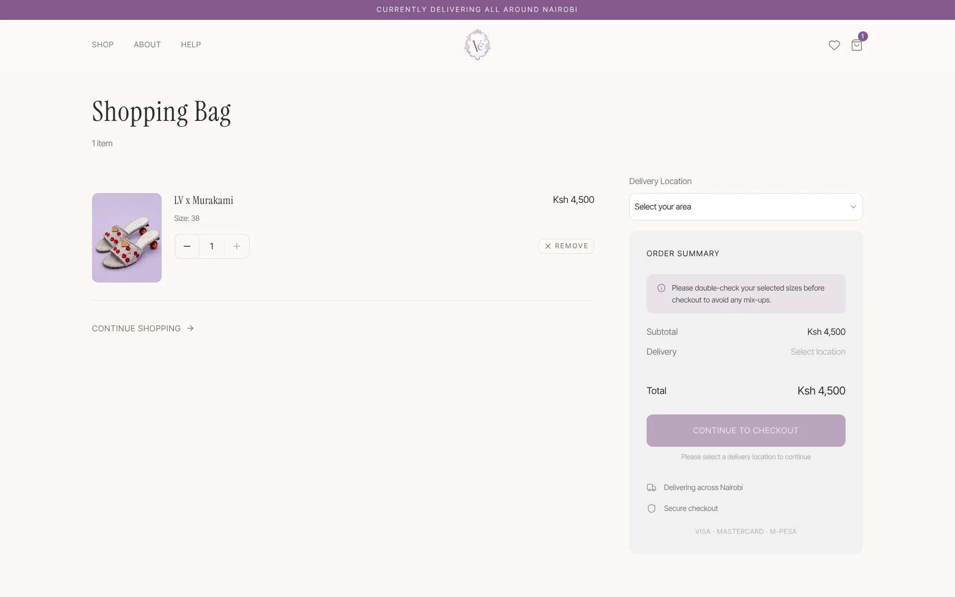 Velvet Emporium admin dashboard